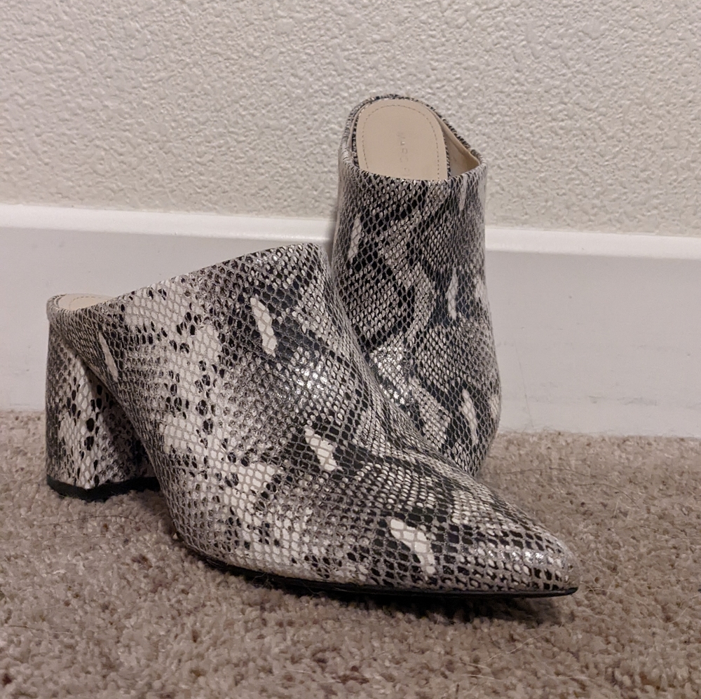 Marc Fisher Ragni Heeled Mule Python Print - image 3